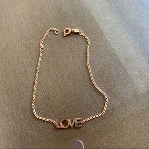 Maya Brenner Rose Gold “Love” Bracelet